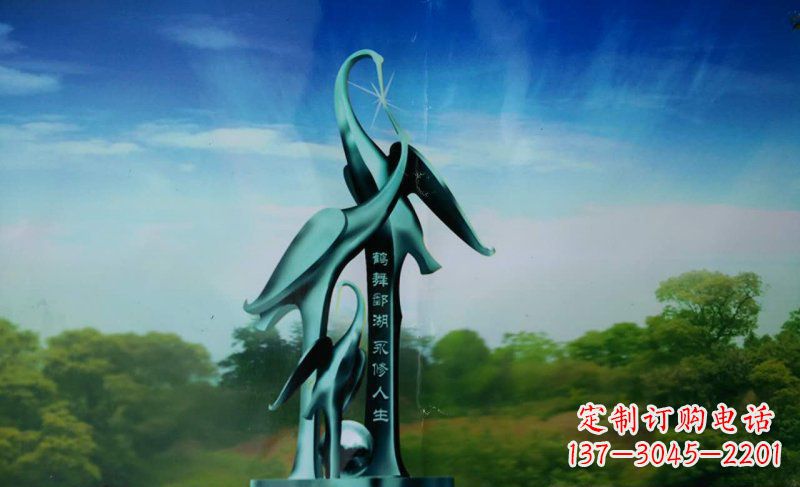 益阳精致的不锈钢仙鹤雕塑
