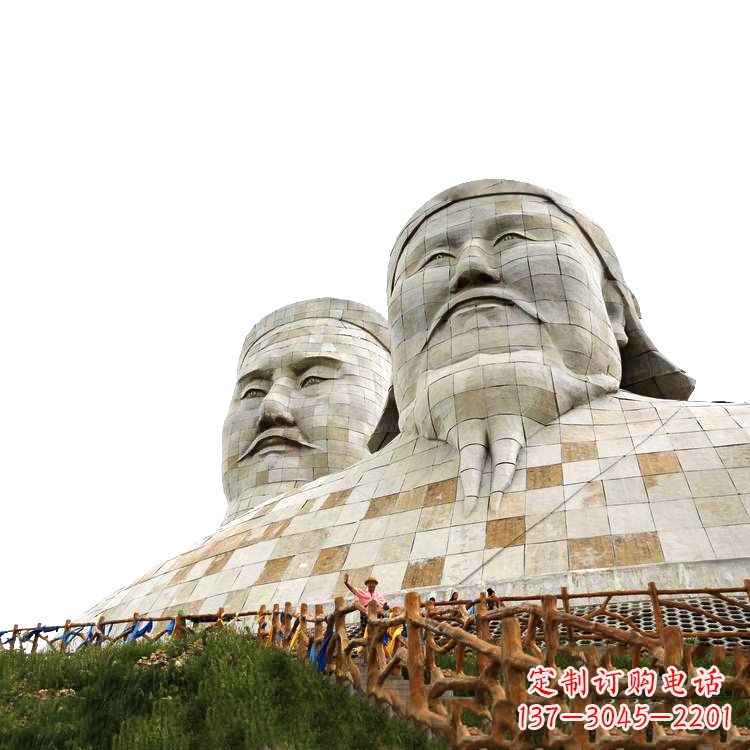 益阳大型成吉思汗石雕头像景观雕塑-景区景点历史名人景观雕像