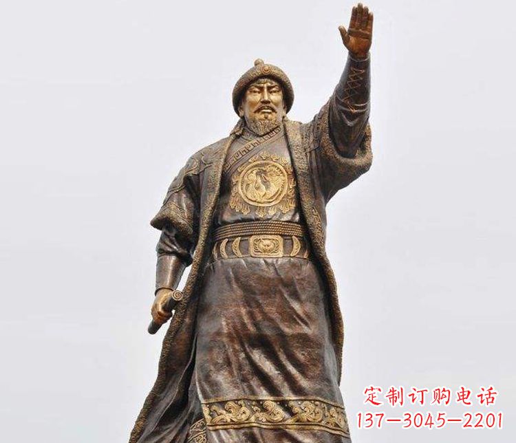 益阳大型成吉思汗铜雕