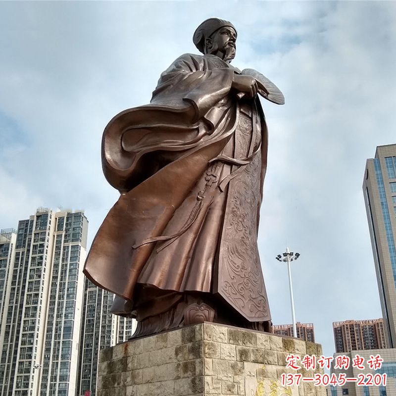 益阳珍贵的雕塑艺术--诸葛亮卧龙先生