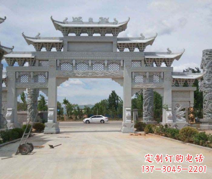 益阳大型村口牌坊石雕