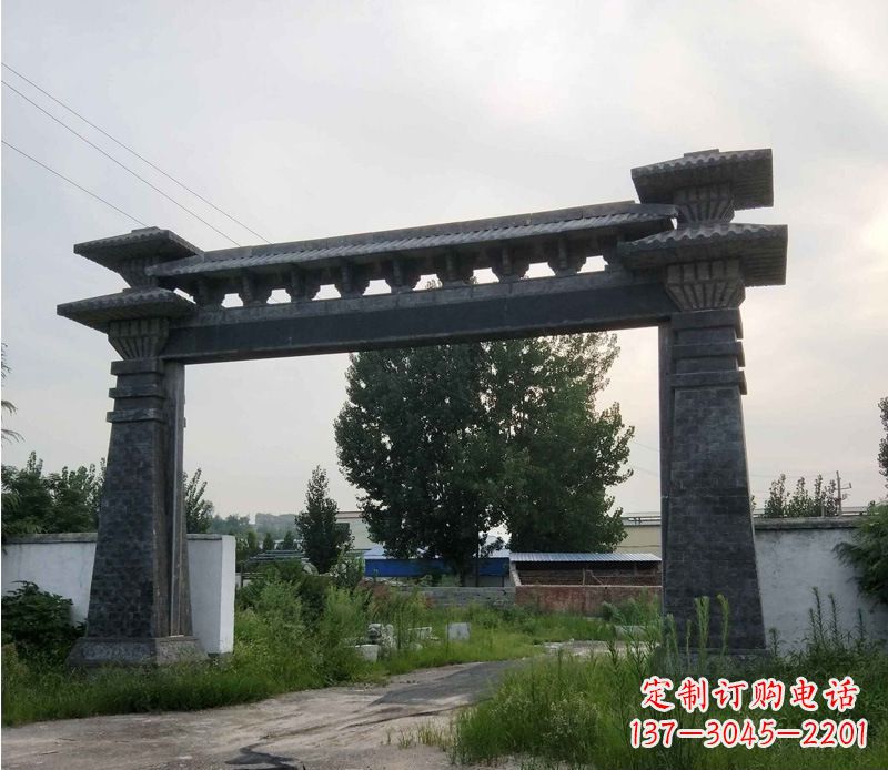 益阳大型单门仿古牌坊石雕