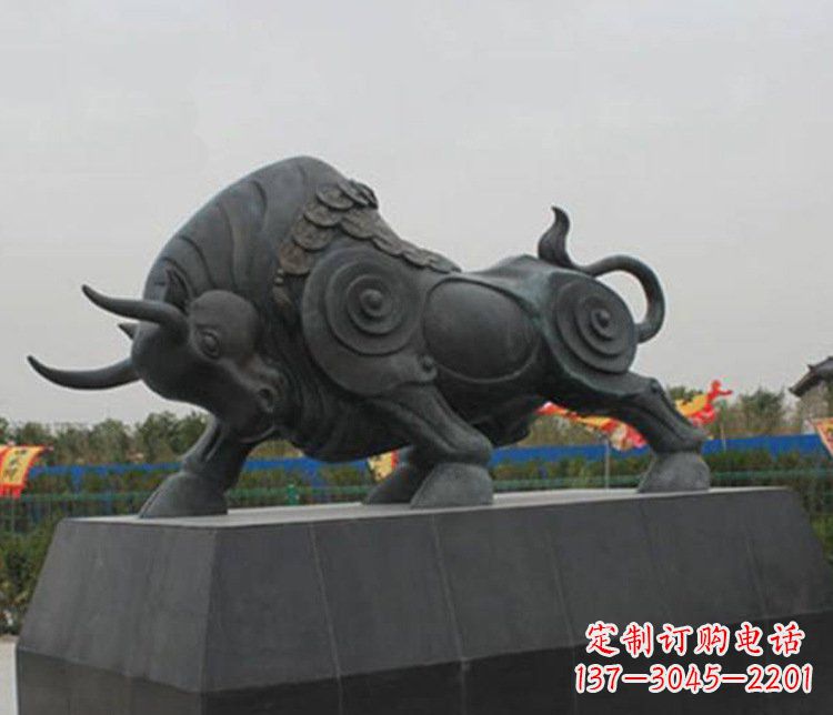 益阳大型动物雕塑铜雕牛摆件
