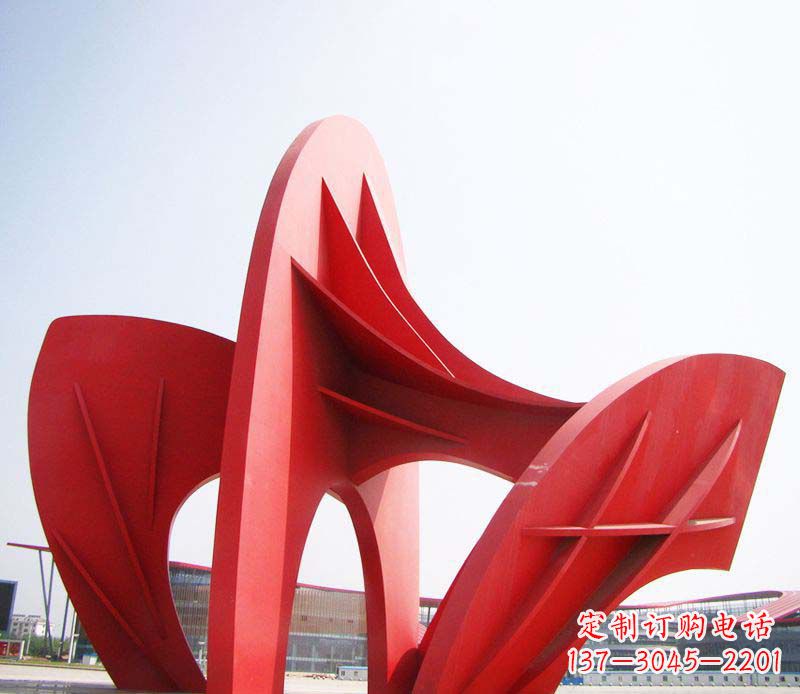 益阳大型广场不锈钢抽象拱门雕塑