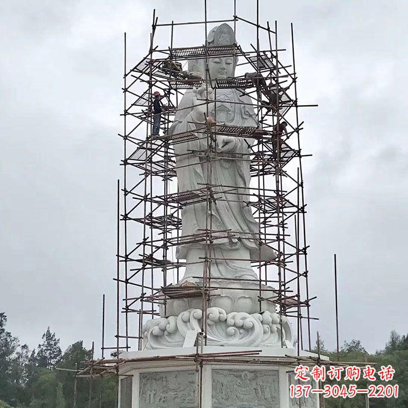 益阳大型汉白玉观音菩萨石雕