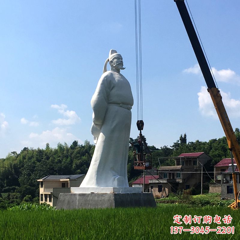 益阳大型汉白玉诗仙李白石雕像-景区公园历史文化名人雕塑