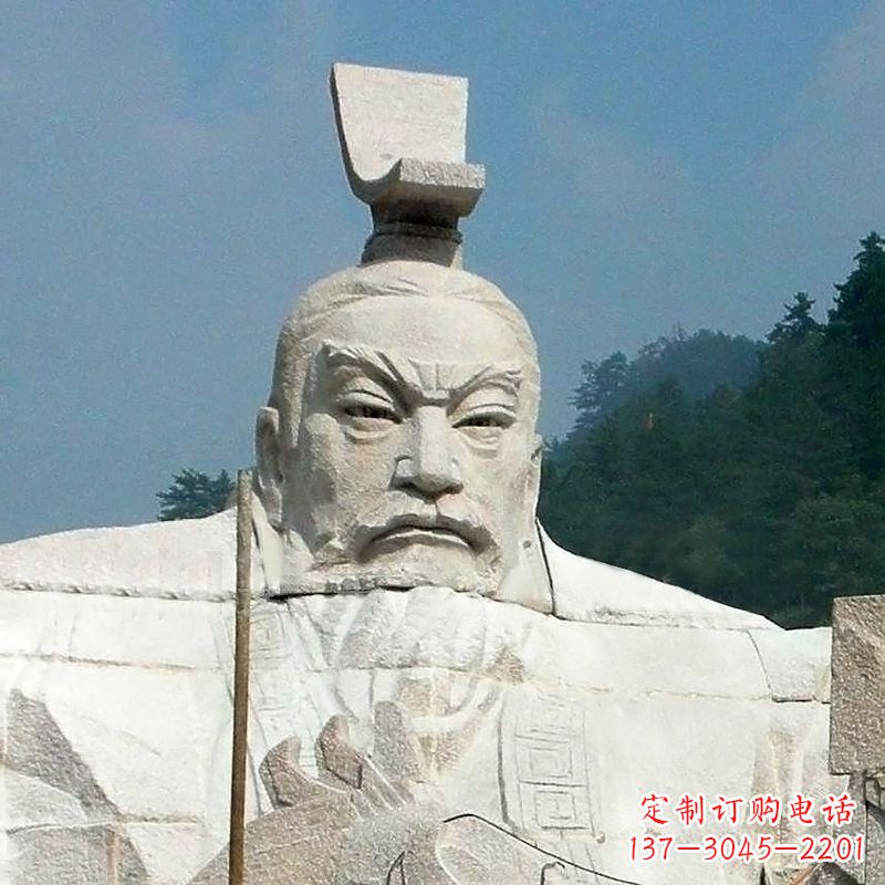 益阳大型汉武帝刘彻石雕头像