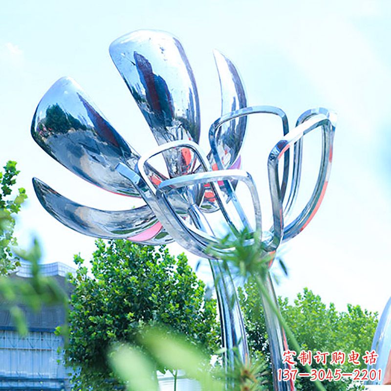 益阳精美不锈钢玫瑰雕塑