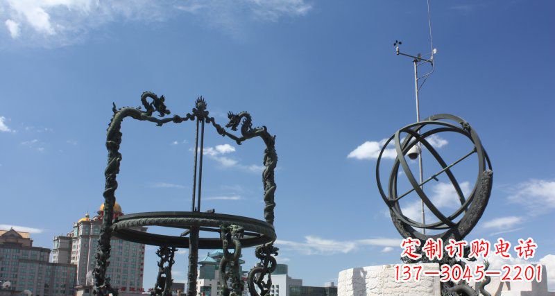 益阳中领雕塑浑天仪雕塑 铜雕景观构筑