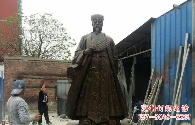 益阳典雅大型立式诸葛亮铜雕