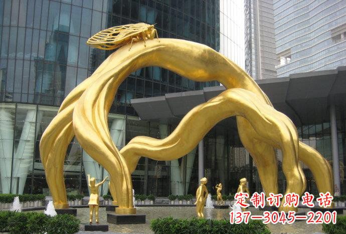 益阳大型树枝铜雕艺术景观