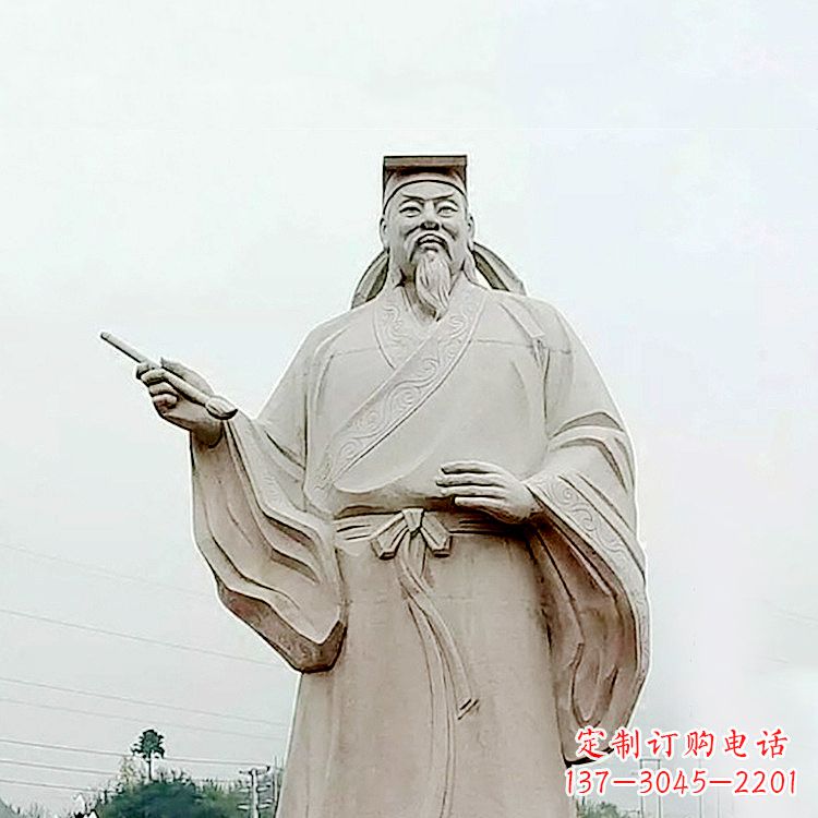 益阳精美石雕王羲之景观雕塑