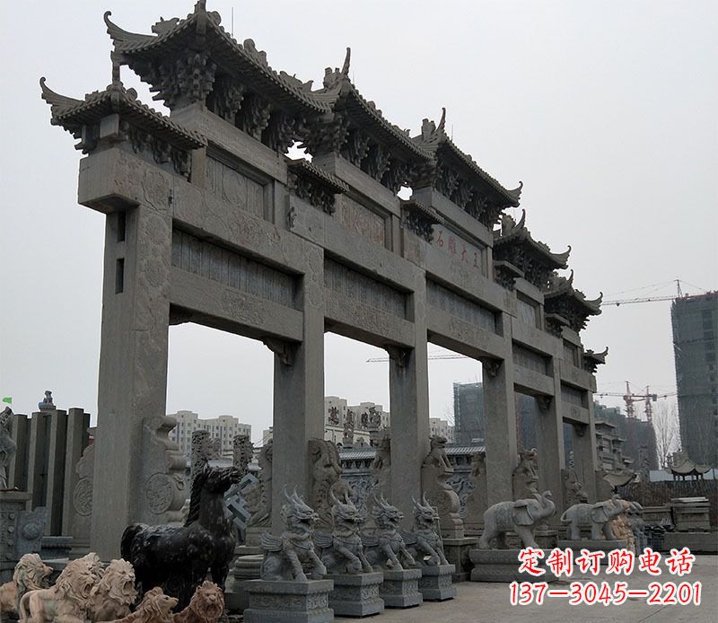 益阳精美仿古牌坊石雕