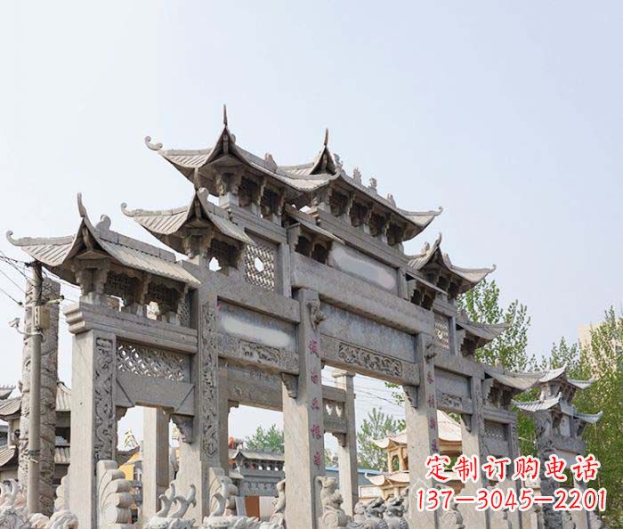 益阳特大型五门石雕牌楼