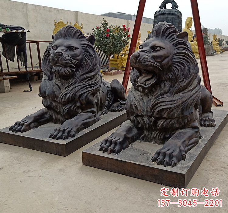益阳大型铸铜狮子雕塑