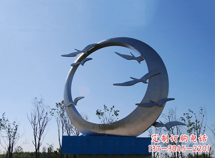 益阳大雁不锈钢景观雕塑