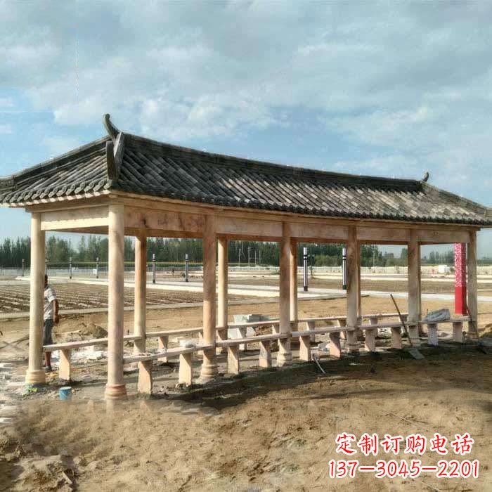 益阳华丽精美的瓦石长廊雕塑