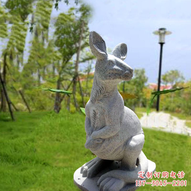 益阳高品质袋鼠雕塑,精致石雕摆件