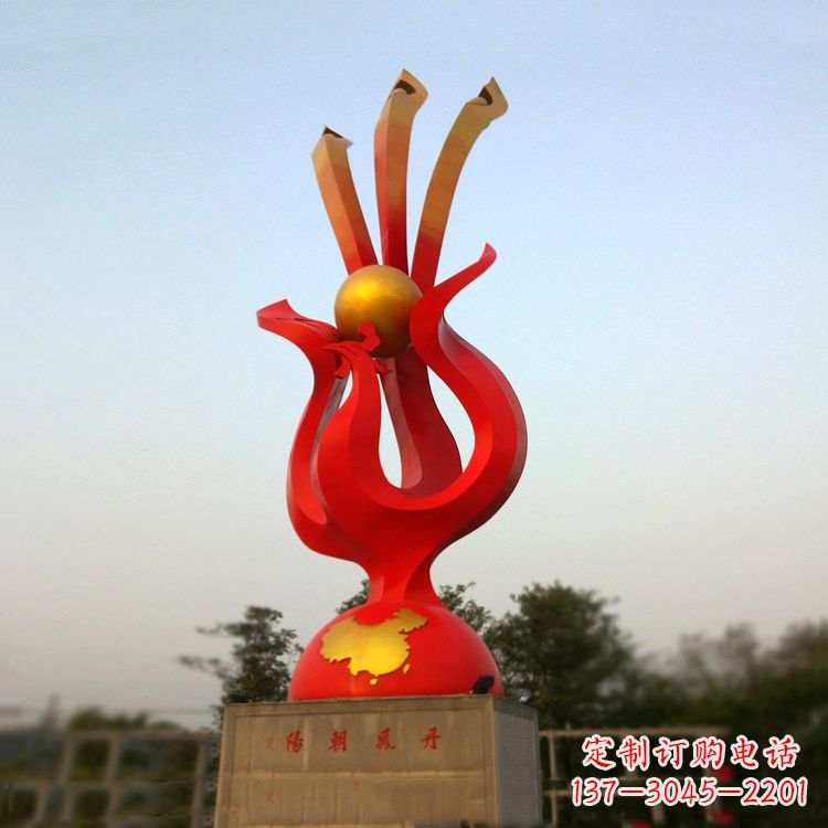 益阳精美不锈钢凤凰雕塑