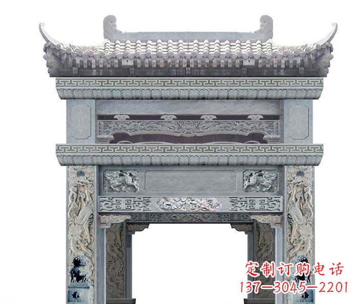 益阳精美石雕牌坊雕塑