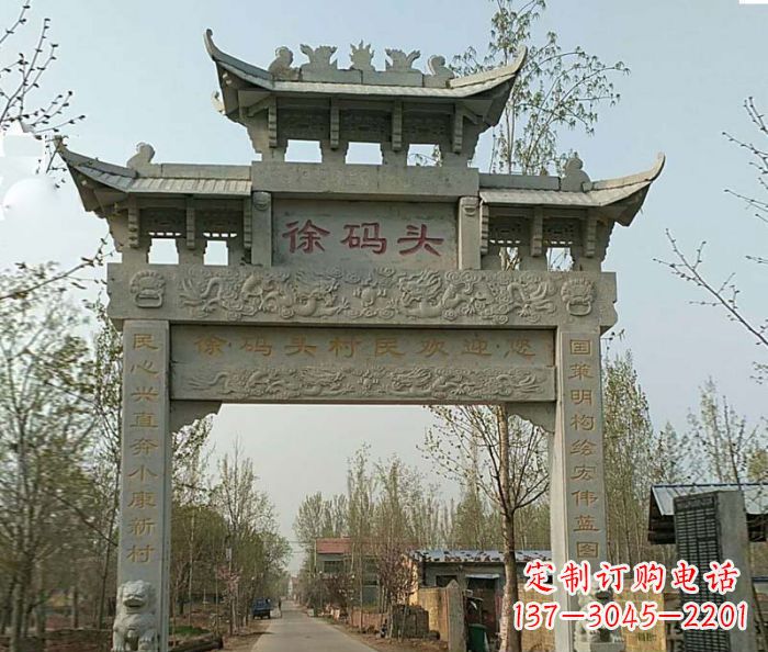 益阳精美纯手工大理石牌坊雕塑