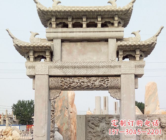 益阳特色大理石牌坊石雕