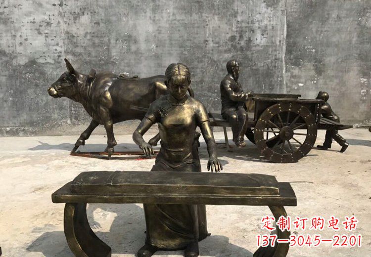 益阳精美绝伦的古筝铜雕