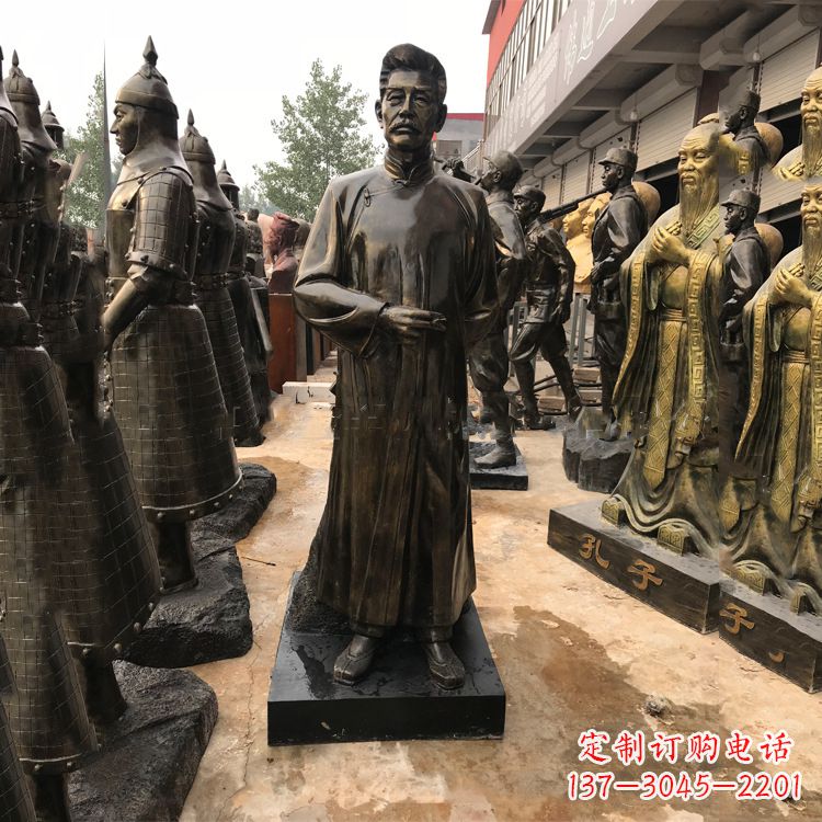 益阳经典人物鲁迅大师仿铜雕塑