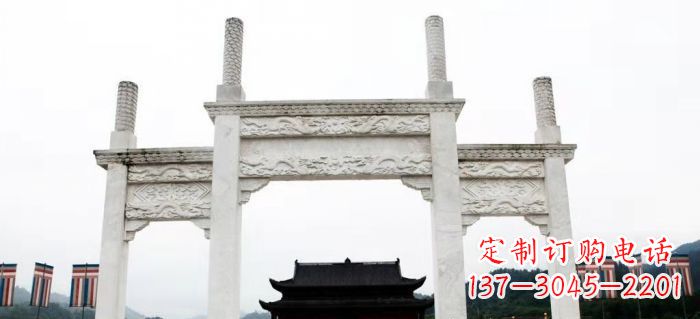益阳领雕塑-定制道路牌坊雕塑