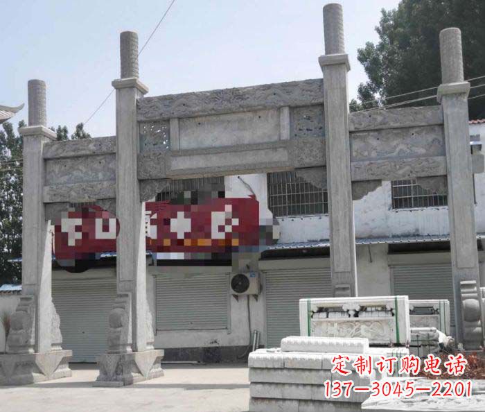 益阳领雕塑 | 专业定制道路大理石牌坊雕塑
