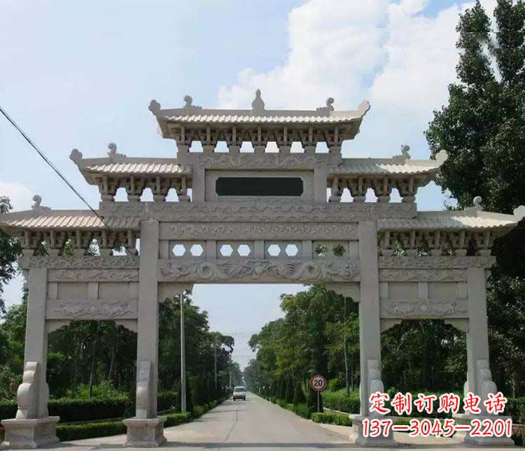 益阳定制牌坊雕塑,传承中国传统文化