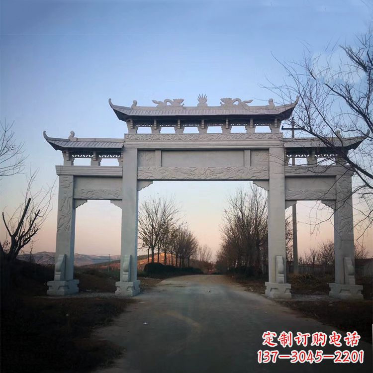 益阳品质卓越的道路三门石牌坊雕塑