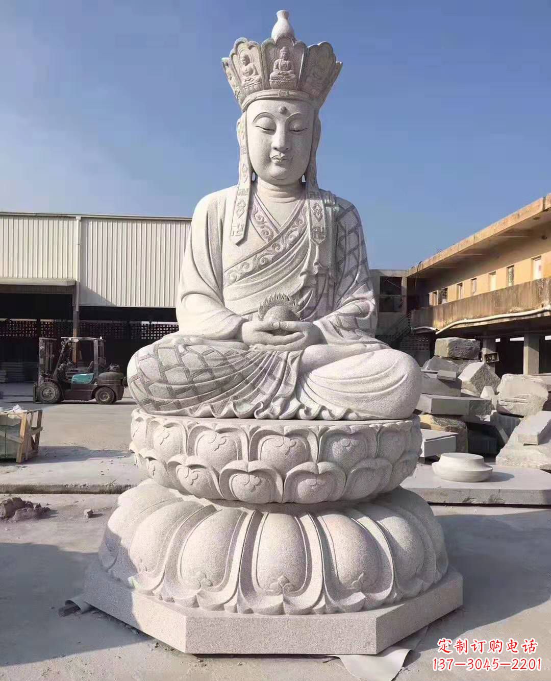 益阳精美雕塑——地藏王石雕佛像摆件