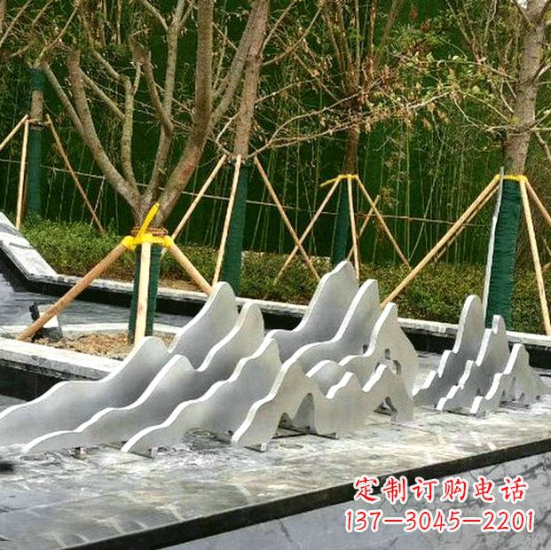 益阳高品质室外不锈钢假山雕塑