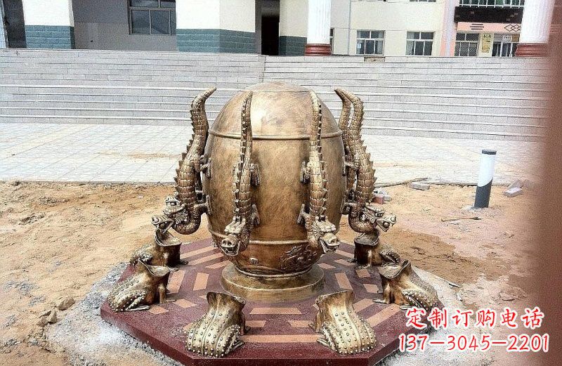 益阳精致细节 壮丽地动仪铜雕