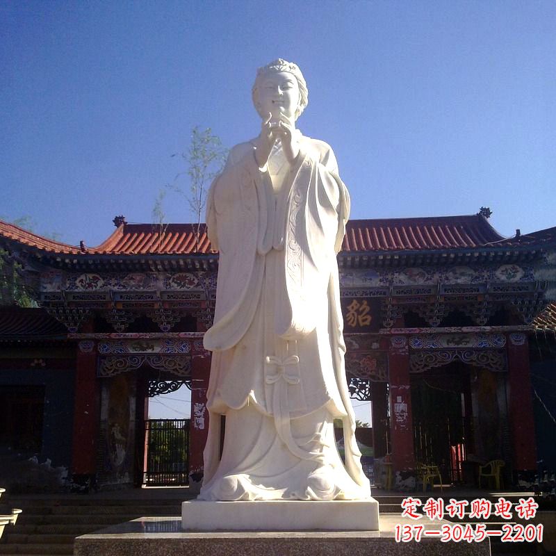 益阳以貂蝉为灵感的汉白玉石雕像