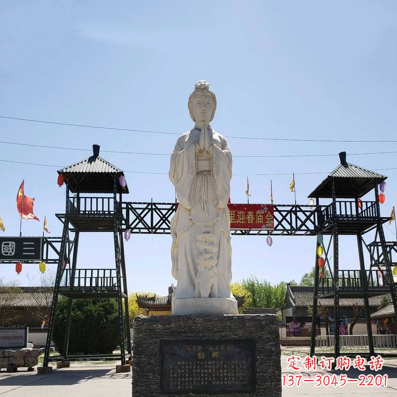 益阳精美貂蝉雕塑,抚今追昔神采飞扬
