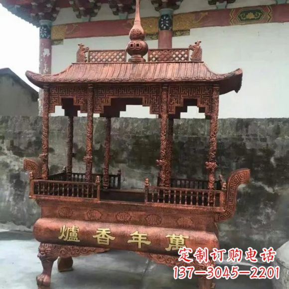 益阳雕刻蝙蝠铜香炉