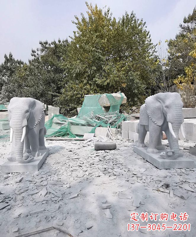 益阳优雅精美大象石雕