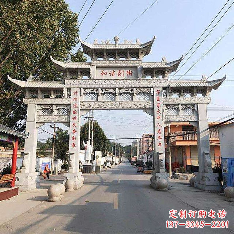 益阳牌坊雕塑-精致的艺术精品