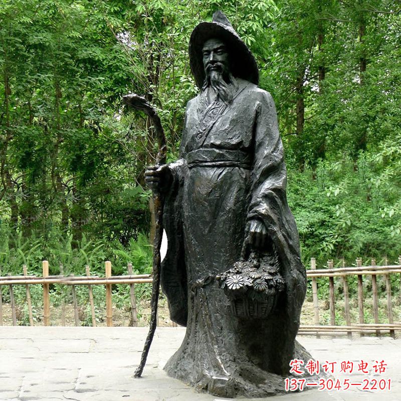 益阳精致历史名人陶渊明雕像