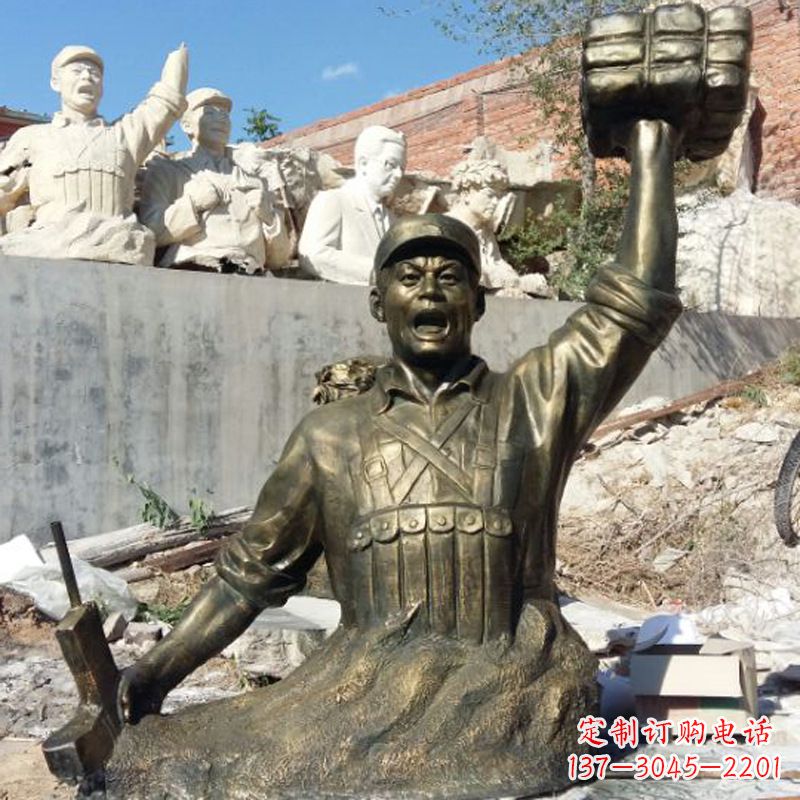 益阳董存瑞仿铜头像雕塑