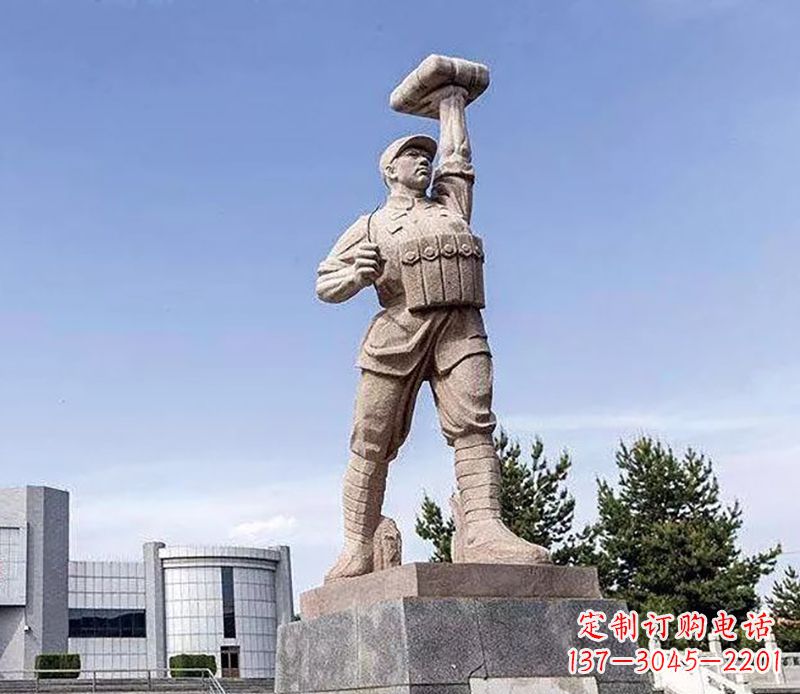 益阳董存瑞石雕——手工精制的艺术之作