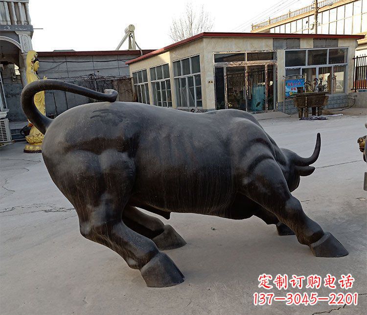 益阳动物牛铜雕塑 (2)