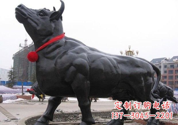 益阳动物铜雕-牛