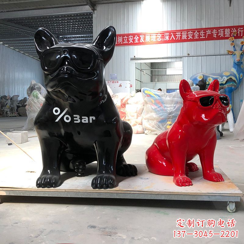 益阳精致可爱的不锈钢斗牛犬雕塑
