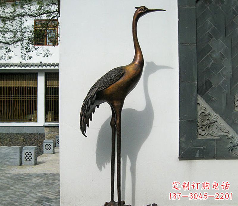 益阳仙鹤雕塑,精美绝伦,艺术动人