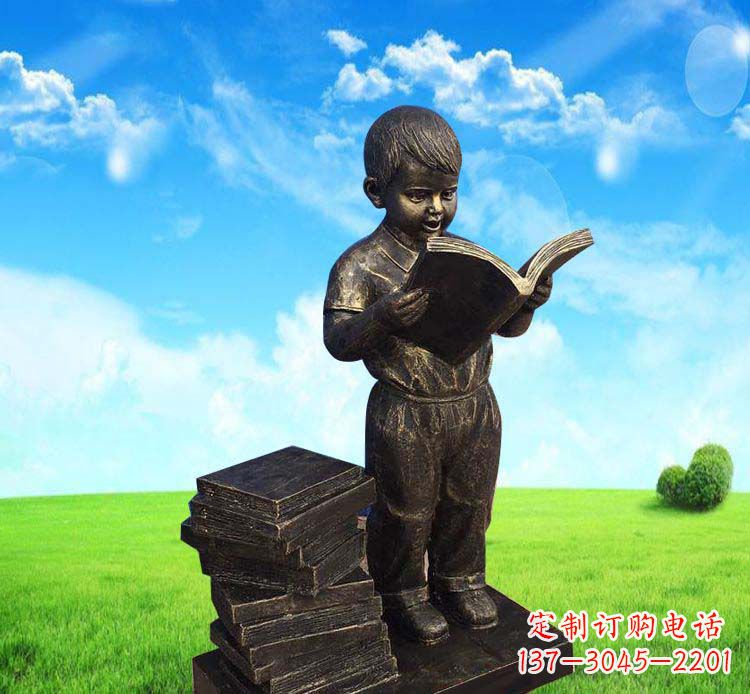 益阳记忆中的男孩——铜雕塑