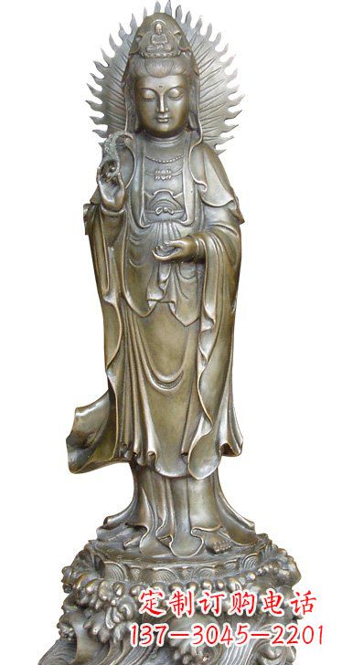 益阳渡海观音铜雕塑,定制专属你的福缘