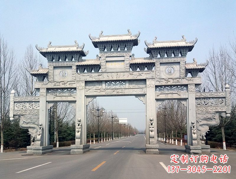 益阳中领雕塑装饰性牌坊雕塑